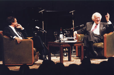 Discussion avec Rolf Liebermann en 1990 sur la scène du Erholungshau